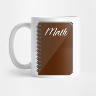 Math School Subject Labels Spiral Notebook Mug